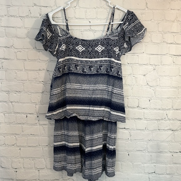 2/$15 Mustard Seed romper with overlay and tie front - Picture 5 of 8